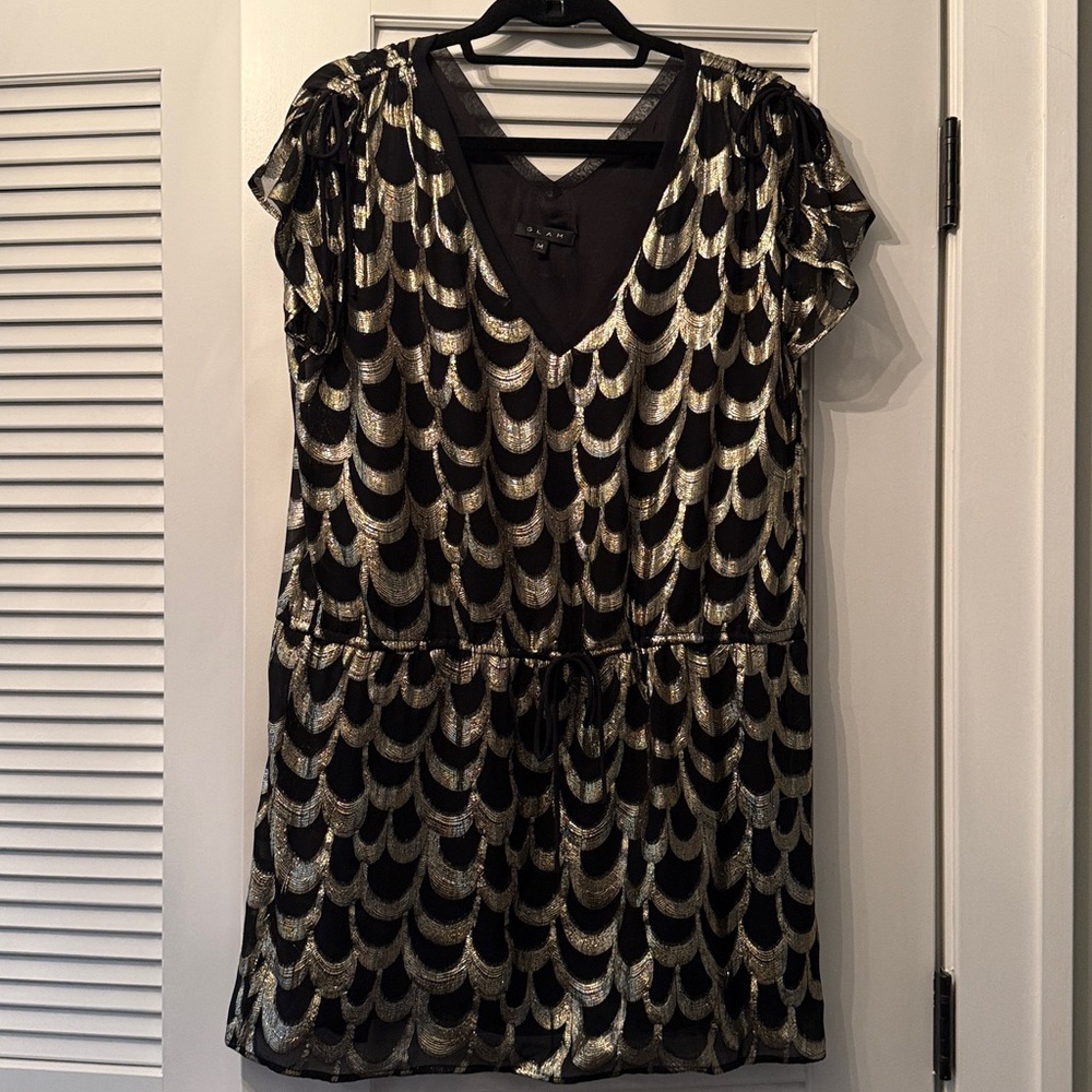 Glam Elegant Black & Gold Dress